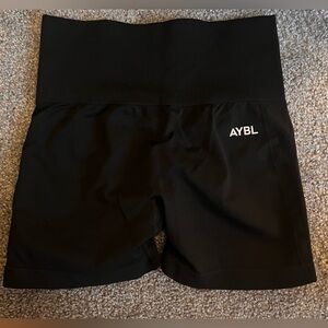AYBL Black High-Waist Bike Shorts